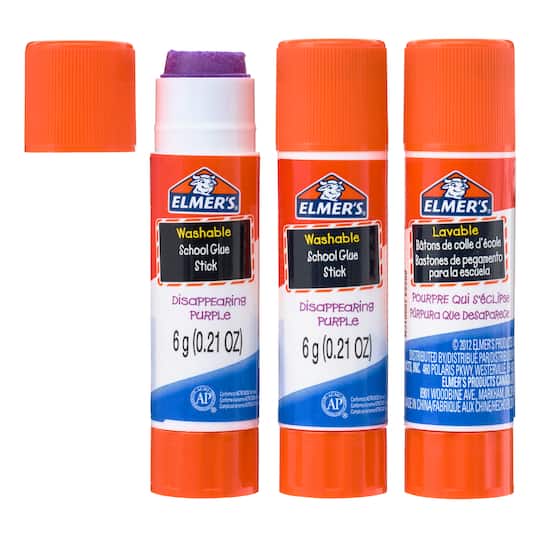 12 Packs: 3 ct. (36 total) Elmer's® Disappearing Purple School Glue Sticks